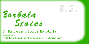 borbala stoics business card